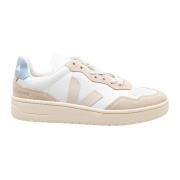 Witte/Lichtblauwe Leren Sneakers Veja , White , Dames