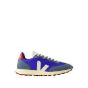 Blauwe Nylon Sneakers - Ronde Neus Veja , Blue , Heren