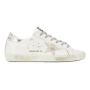 Leren Sterrenprint Hak Sneakers Golden Goose , White , Dames