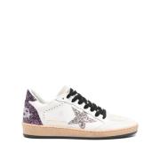 Glitter Suede Ballstar Sneakers Golden Goose , White , Dames