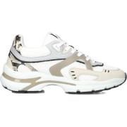 Witte Leren Lage Sneakers Via Vai , Multicolor , Dames