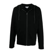 Vintage Terry Zip Up Hoodie James Perse , Black , Heren