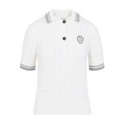 Rib Polo Shirt Brunello Cucinelli , White , Dames