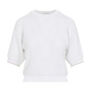 Bianco Tricot Sweater voor Vrouwen Peserico , White , Dames