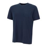 Blauw Katoenen T-shirt met Borstzak Paul & Shark , Blue , Heren