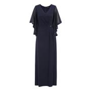 Elegante Avondjurk met Vlindermouwen vera mont , Blue , Dames