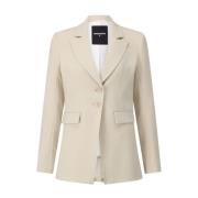 Blazer met logo-manchetten Patrizia Pepe , Beige , Dames