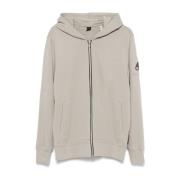 Grijze Hoodie met Rits 100% Katoen Moose Knuckles , Gray , Heren