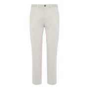 Stretch Katoenen Gabardine Broek Boggi Milano , Beige , Heren