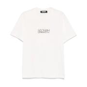 Wit T-shirt Model 002 Barrow , White , Heren