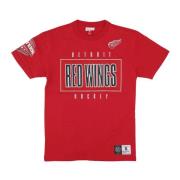 Detroit Red Wings Logo T-shirt Mitchell & Ness , Red , Heren