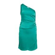 Groene Polyester Jurk Dames Lente/Zomer Collectie Vila , Green , Dames