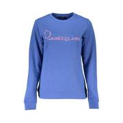 Geborduurde Sweater van Geborsteld Katoen Cavalli Class , Blue , Dames