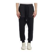 Katoenen Jogger Broek Thom Krom , Black , Heren