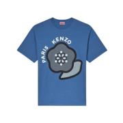 Pop T-shirt. Lichtgewicht jersey. Bedrukt. Kenzo , Blue , Heren