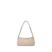 Beige Schoudertas met Gouden Details Guess , Beige , Dames