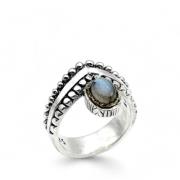 Labradoriet Zilveren Ring Jalan Jalan , Gray , Dames