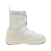 Luna Cream Zip Front Enkellaarsjes Moon Boot , Beige , Heren