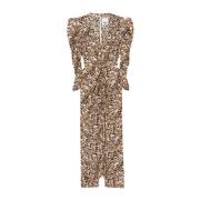 Luipaardprint Midi Jurk Isabel Marant , Multicolor , Dames