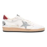 Nappa Suède Leren Ster Hiel Golden Goose , White , Heren