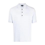 Elegante Blauwe Polo Shirt met Korte Mouwen Giorgio Armani , Blue , He...