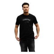 5D F02N Jersey T-Shirt Heren Zwart Iceberg , Black , Heren