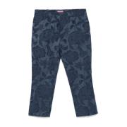 Indigo Blauwe Voorste Knoopbroek Kenzo , Blue , Dames