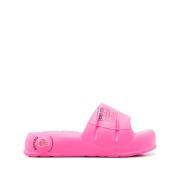 Fluorescerend Roze Open Teen Sandalen Kenzo , Pink , Dames