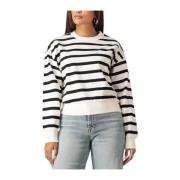 Zwart Sweatshirt Estella Stijl Minus , White , Dames