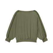 Zijdezachte Batwing Top Summum Woman , Green , Dames