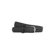 Handgemaakte Zwarte Leren Riem Nn07 , Black , Heren