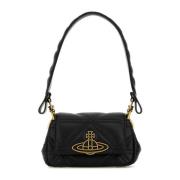 Zwarte Nappa Leren Schoudertas Vivienne Westwood , Black , Dames