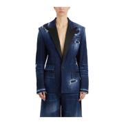 Denim Tuxedo Blazer Dsquared2 , Blue , Dames