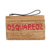 Stijlvolle Clutch Pouch Dsquared2 , Brown , Dames