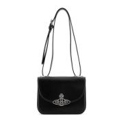 Linda Crossbody Tas van Zwart Leer Vivienne Westwood , Black , Dames