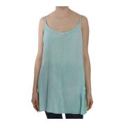 Blauwe Mouwloze Elegante Top Ermanno Scervino , Blue , Dames