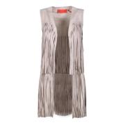 Leren vest Wild Cashmere , Beige , Dames