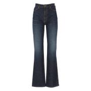 Blauwe Katoenen Jeans met Riemlussen Khaite , Blue , Dames