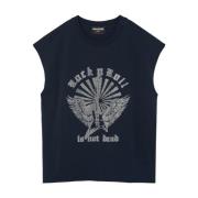 Guitar Wings Strass Shirt Zadig & Voltaire , Blue , Dames