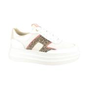 Luipaardprint Sneaker DL Sport , White , Dames