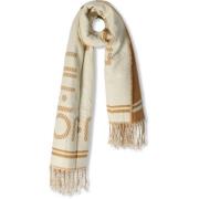 Logo Jacquard Sjaal Liu Jo , Beige , Dames