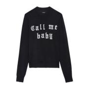 Call Me Baby Merino Wol Trui Zadig & Voltaire , Black , Dames