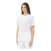 Witte Logo Print Korte Mouw T-shirt Marni , White , Dames