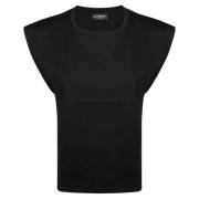 Casual Katoenen T-Shirt voor Mannen Dondup , Black , Dames