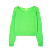 Fluorescerend Groen Wollen Trui American Vintage , Green , Dames