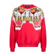 Stijlvolle Sweatshirt Truien Breiwerk Dsquared2 , Red , Heren