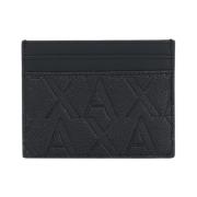 Zwarte herenportemonnee met geometrische details Armani Exchange , Bla...