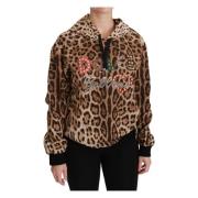 Luipaardprint Hoodie Dolce & Gabbana , Brown , Dames