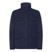 Blauwe Technische Field Jacket Peuterey , Blue , Heren