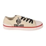 Canvas Sneakers met Contrast Logo Print Isabel Marant , Beige , Dames